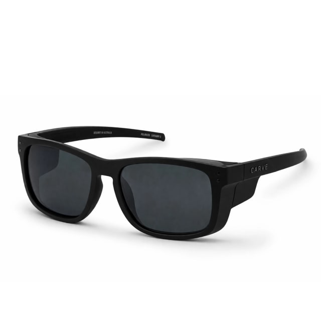 Carve Safety Glasses Smoko Matt Black Grey Polarized