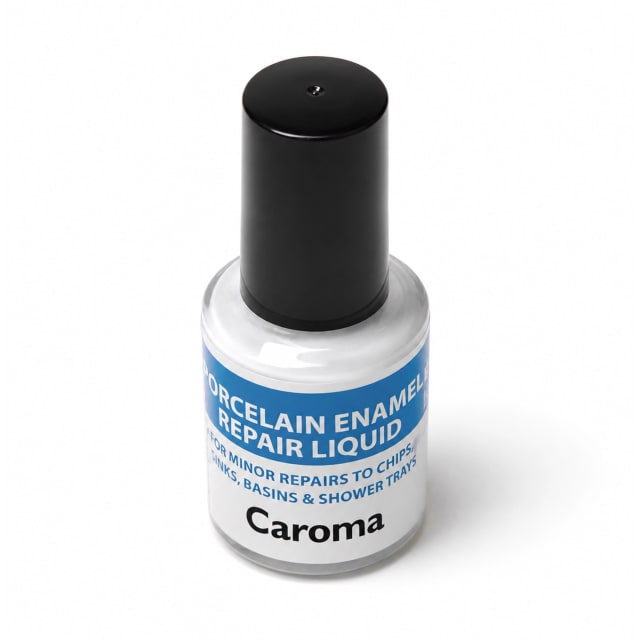 Caroma porcelain enamel repair liquid for repairing minor chips in sinks, basins, and shower trays, isolated on a white background
