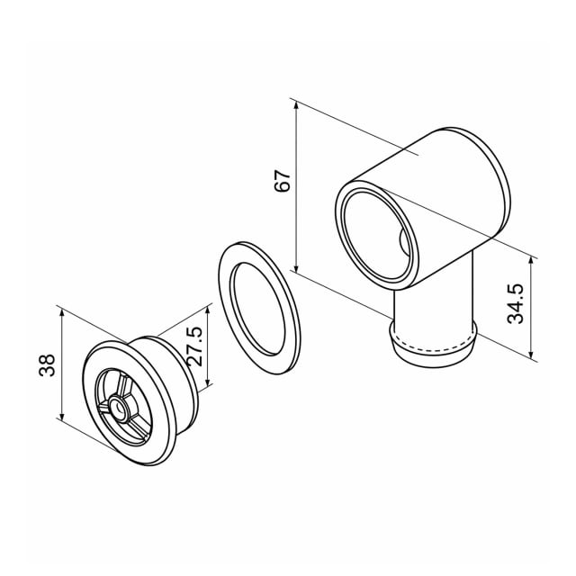 Caroma Bath Overflow Kit (A0180)
