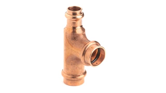 Copper Press Water Reducing End Tee 20 x 15 x 20mm