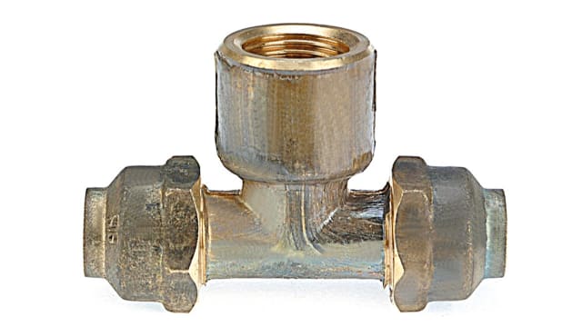Flared Comp Tee 15mm (DUT) FL x Female Centre