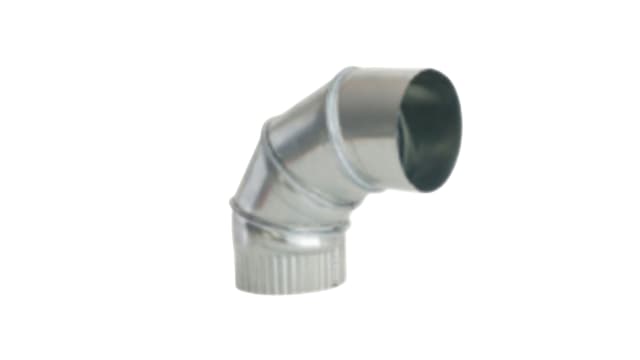 Crimp Bend 90 Deg 100mm Galv
