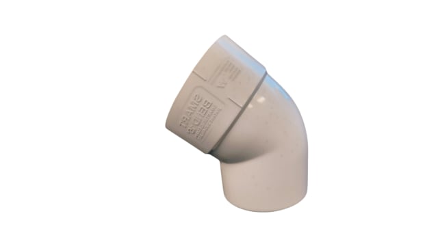 DWV Smart Bend 100mm x 45° MF x 15° Left Hand