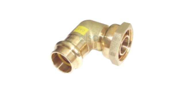 Copper Press Gas Loose Nut Elbow 20mm x 3/4