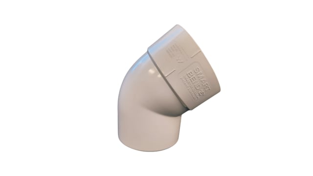 DWV Smart Bend 100mm x 45° MF x 15° Right Hand