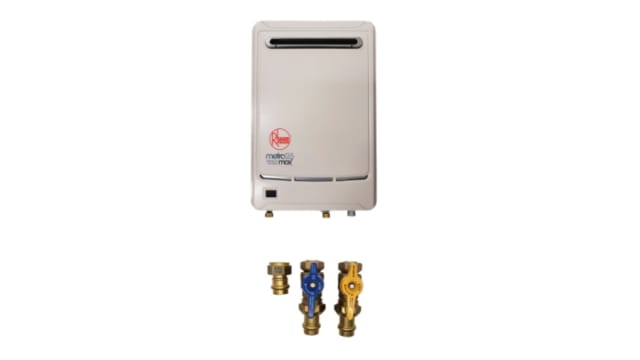 Rheem Continuos Flow 50deg 26L LPG + 20mm Press Valve Kit