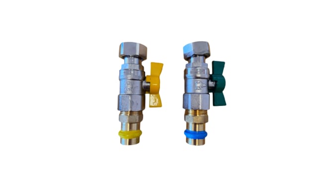 Swivel Nut Press Valve Kit 20mm Gas/Cold