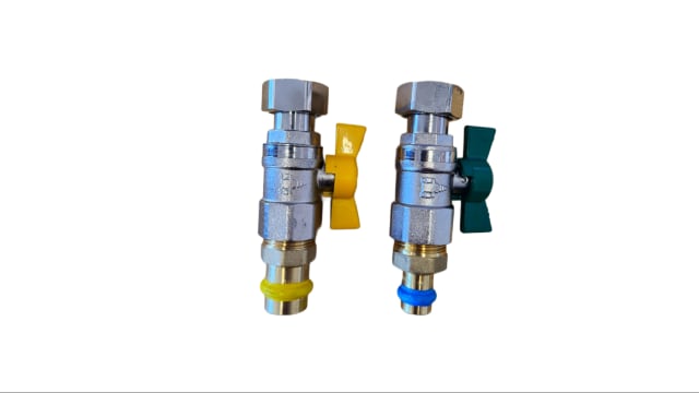 Swivel Nut Press Valve Kit 20mm Gas 20x15mm Cold