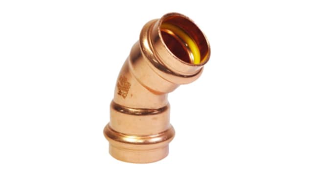 Copper Press Gas Elbow F+F 45°