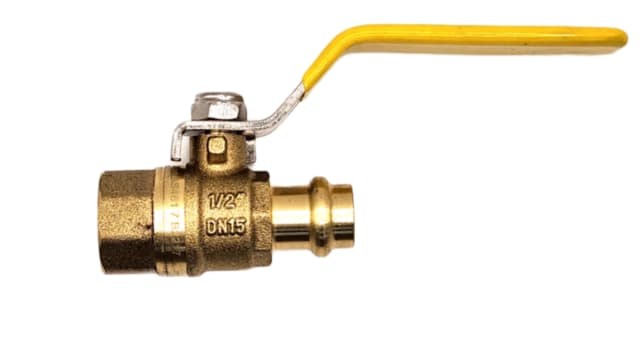 Ball Valve Press Gas Lever FI x Socket 15mm
