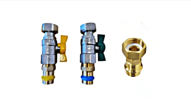 Swivel Nut Press Valve Kit 20mm Gas/Cold