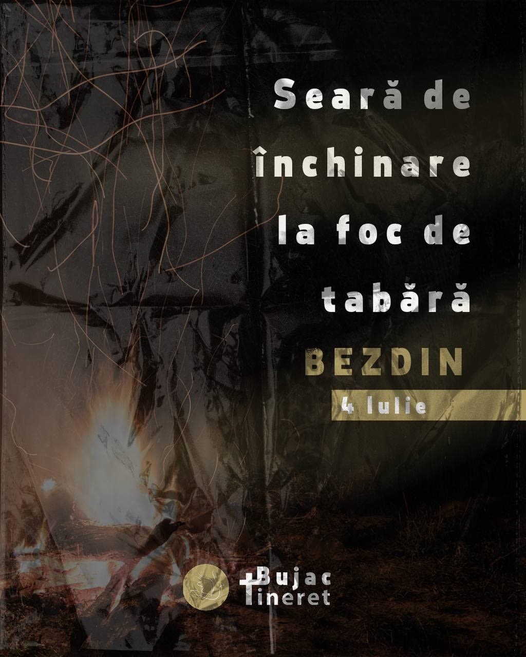 Seara de inchinare la foc de tabara