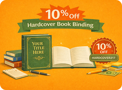 10% Off Hardcover Book Binding