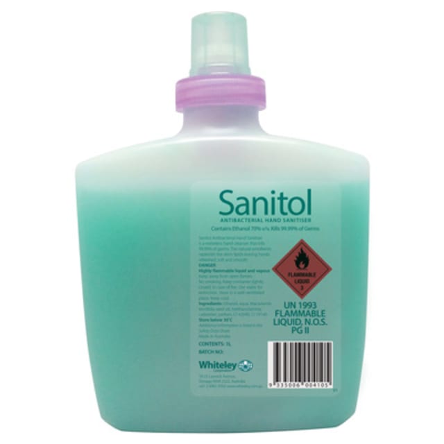 Sanitol Antibacterial Hand Sanitiser with 70% Ethanol (1L)