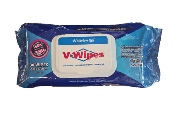 V-Wipes Hospital Grade Disinfectant Wipes (Pack of 80)