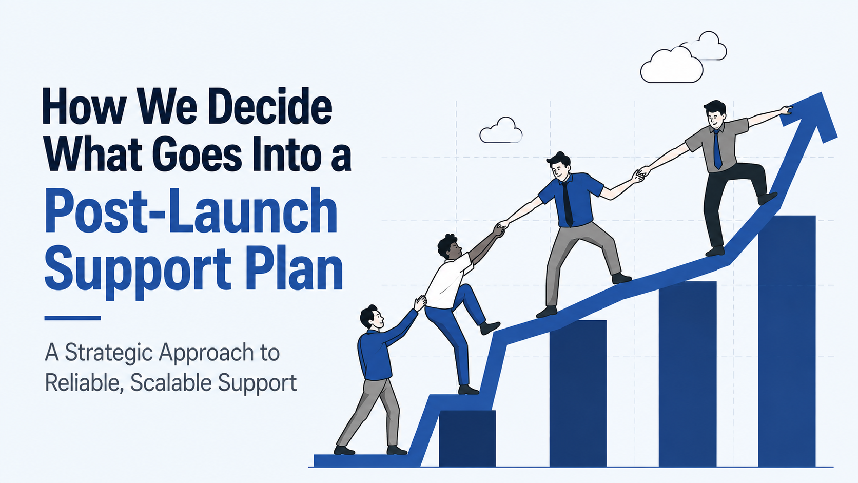 Support plan document distinguishing baseline coverage from separately scoped feature work