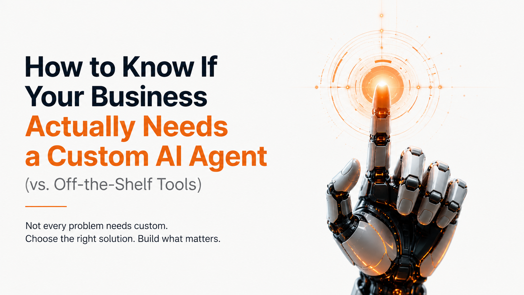 Business team evaluating custom AI agent versus off-the-shelf software options
