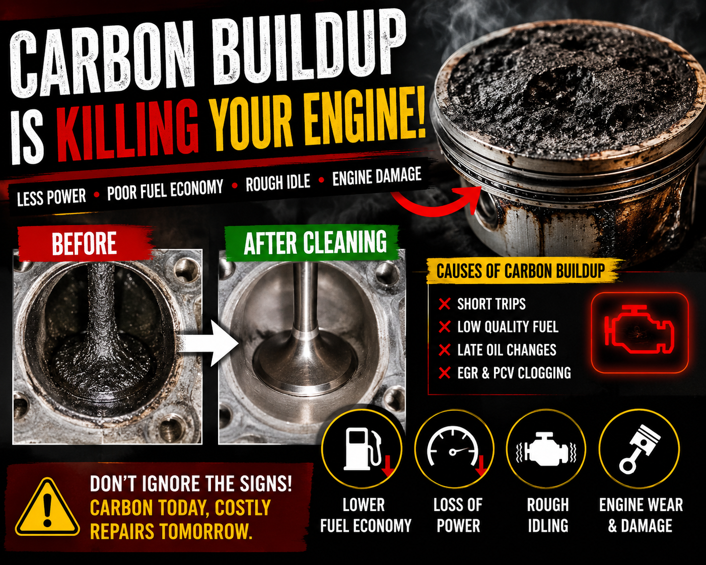 Carbon Buildup Is Killing Your Engine — How to Clean It — AutoClinic