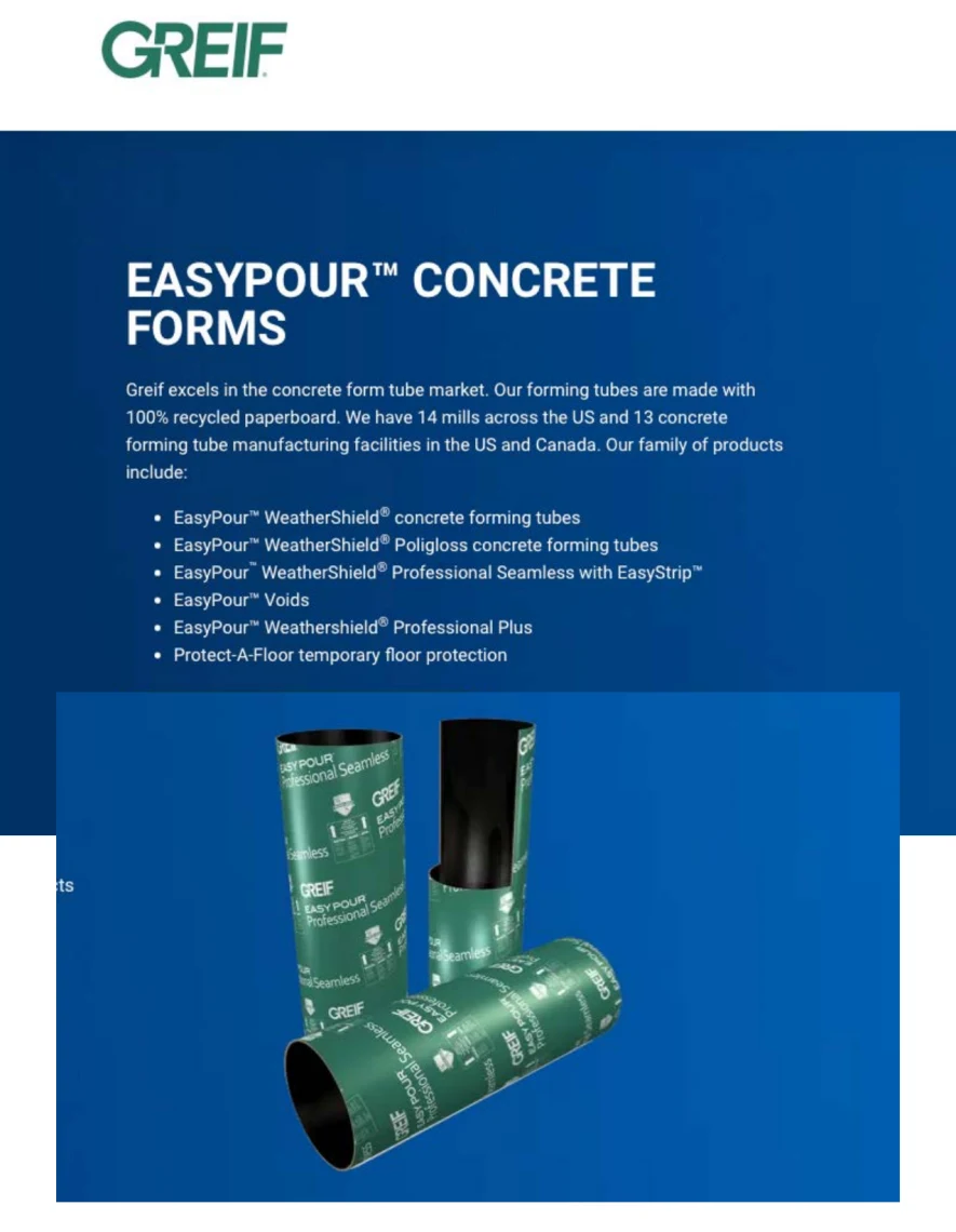 Concrete Forming Tubes