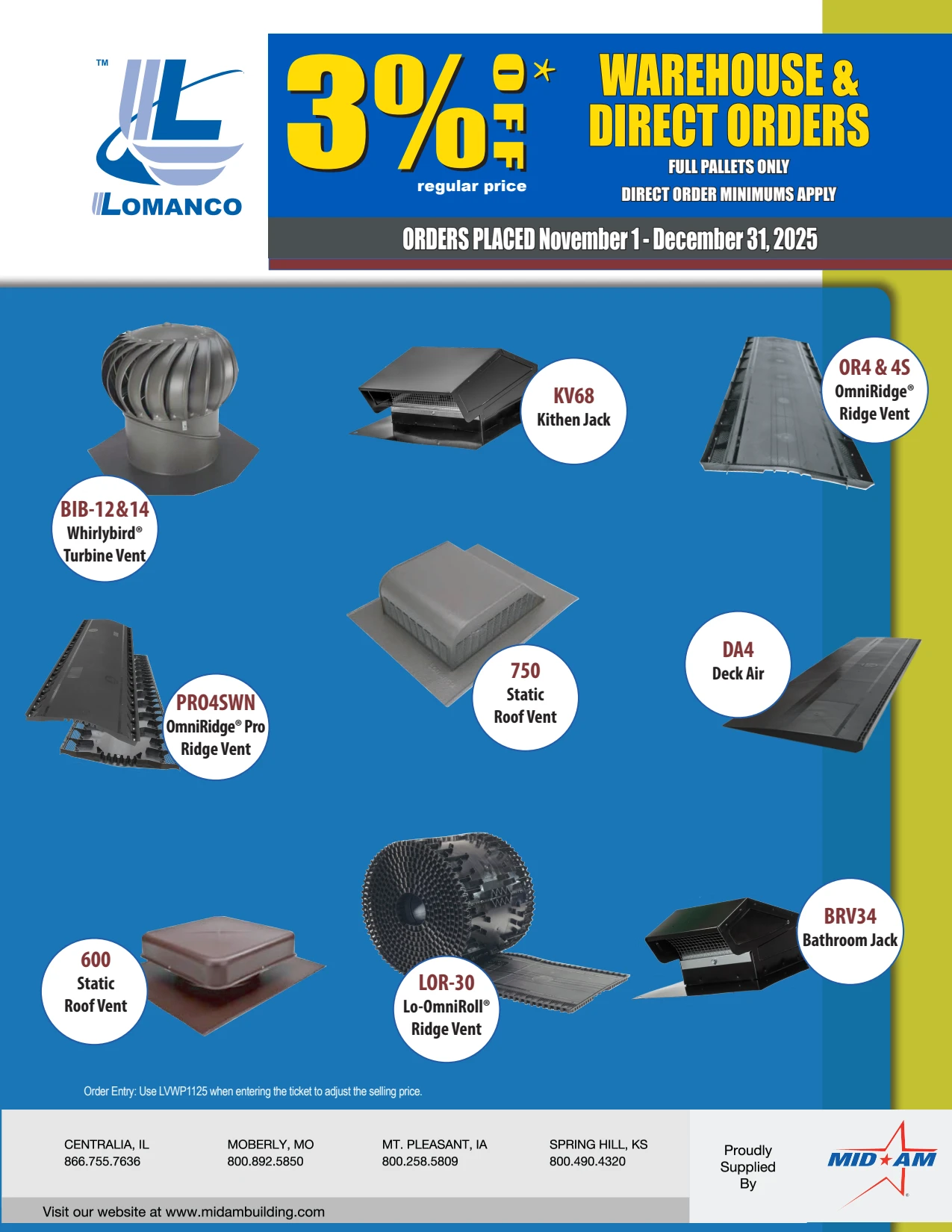 Lomanco Winter 2025 Promo