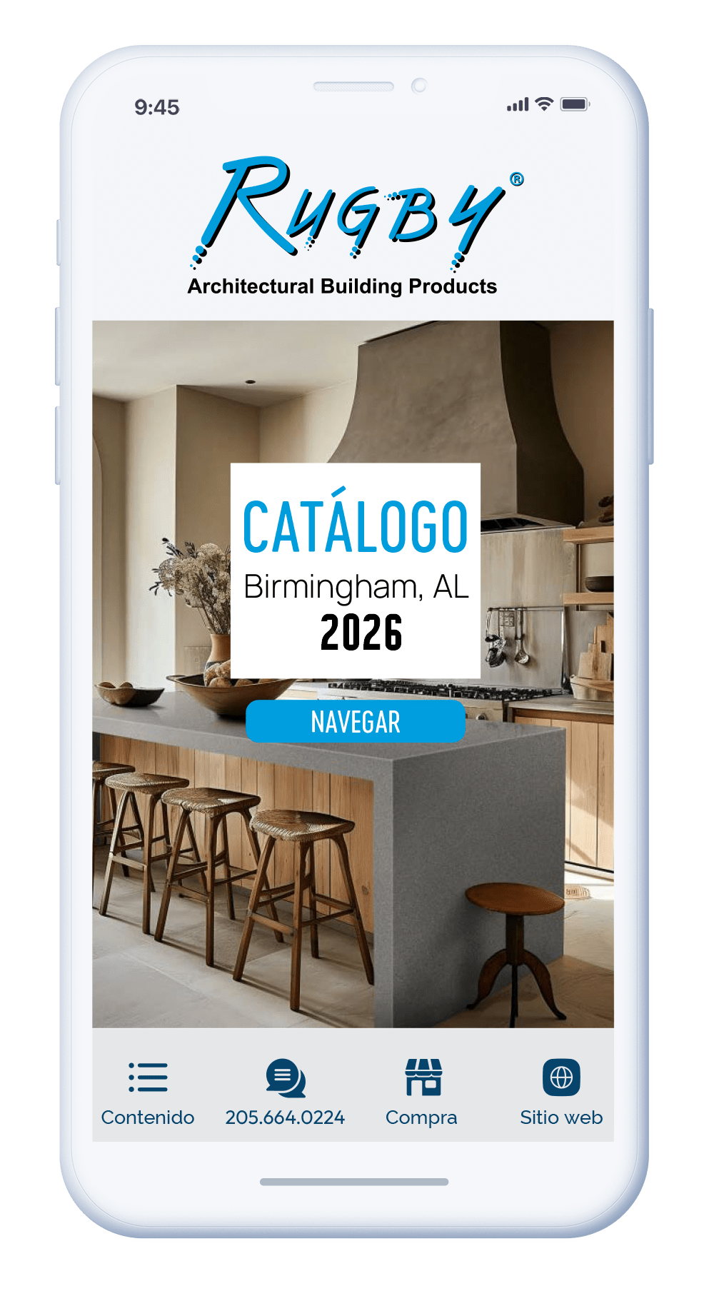 Rugby Mobile Catalog Mockup Birmingham Spanish