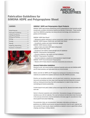 Simona HDPE – Fabrication Guidelines Simona HDPE – Fabrication Guidelines