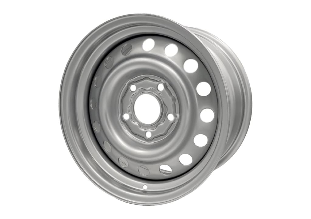 15X8 NORMAL RALLY SILVER GMH INTERCEPTOR STEEL WHEEL 5-120 +48ET