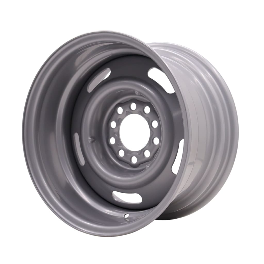 15X8 SILVER RALLY STEEL WHEEL 5-114.3/120.65 PCD. -25ET
