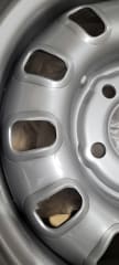 (MINOR BLEMISHES) 14X7 SILVER 12 SLOT STEEL WHEEL 5-114.3 PCD. 0ET