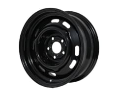 15X6 BLACK HK CUTOUT STYLE STEEL WHEEL 5-108 PCD. +6ET