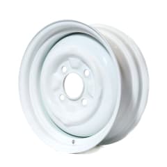 15X5.5 GLOSS WHITE SMOOTHIE STEEL WHEEL 4-130 PCD. +25ET