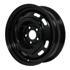 15X5 BLACK HK CUTOUT STYLE STEEL WHEEL 5-108 PCD. +15ET