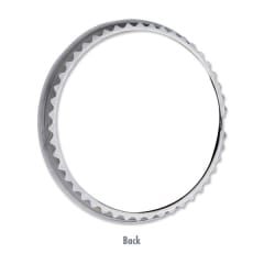 14" ANTIQUE RIBBED POLISHED STAINLESS STEEL TRIM RING