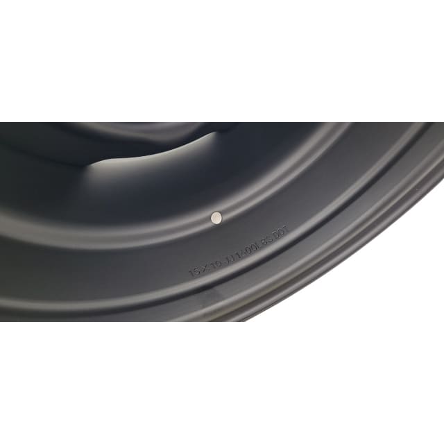 15X10 MATTE BLACK OEM HQ STEEL WHEEL 5-120.65 PCD. -55ET 337ID