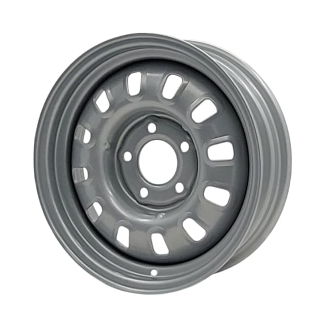 15X4.5 SILVER 12 SLOT STEEL WHEEL 5-114.3 PCD. 0ET