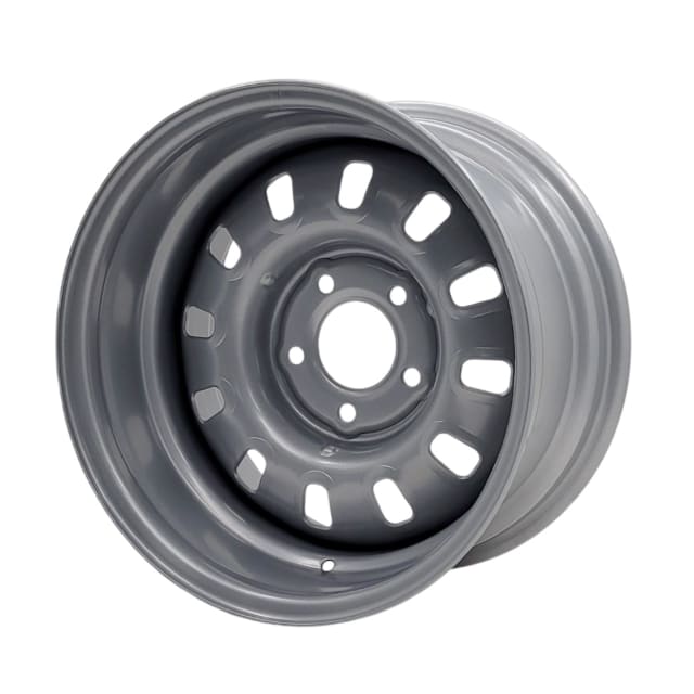 15X8 SILVER 12 SLOT STEEL WHEEL 5-114.3 PCD. -25ET