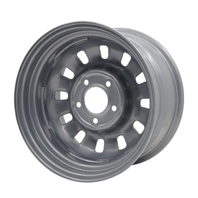 15X8 SILVER 12 SLOT STEEL WHEEL 5-114.3 PCD. -25ET