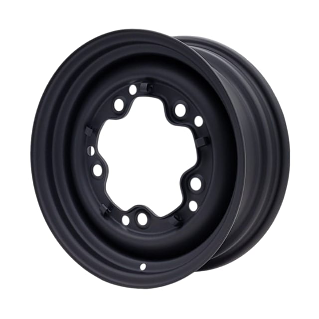 15X5.5 MATTE BLACK SMOOTHIE STEEL WHEEL 5-205 PCD. +25ET