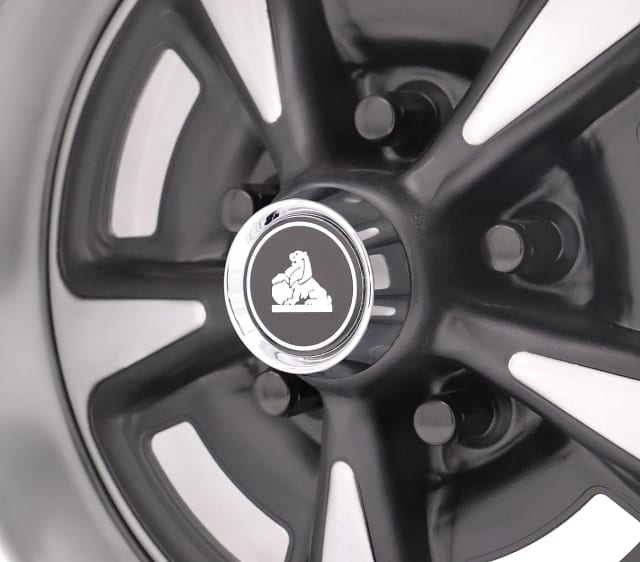 BLACK HQ GTS HOLDEN LION DECAL 50MM (WITHOUT TAIL)