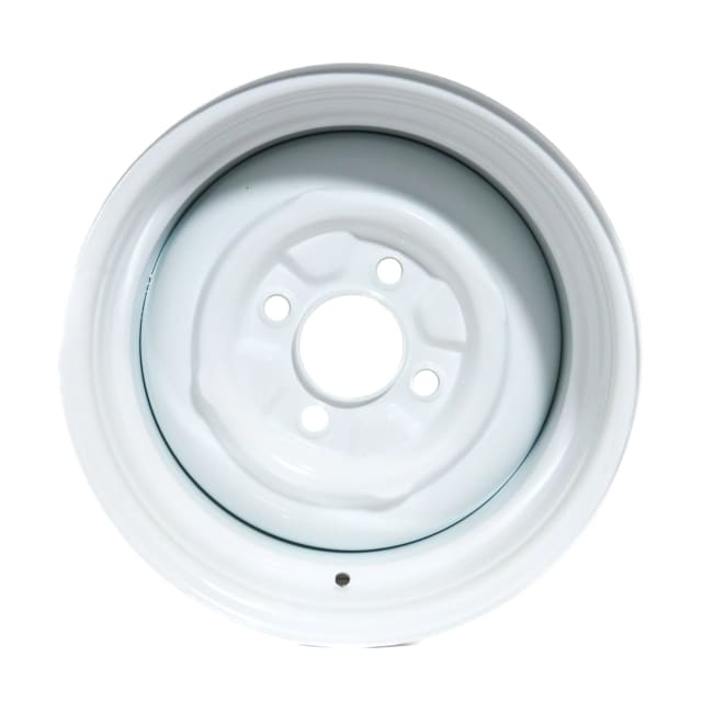 15X8 GLOSS WHITE SMOOTHIE STEEL WHEEL 4-130 PCD -18ET