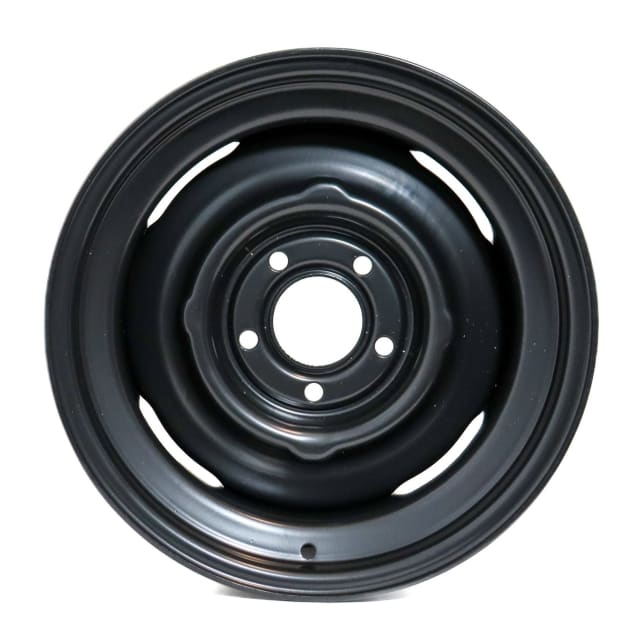 15X7 SATIN BLACK TRAILER STEEL WHEEL WITH 4.25" BACKSPACE. DEDICATED 5-114.3 PCD