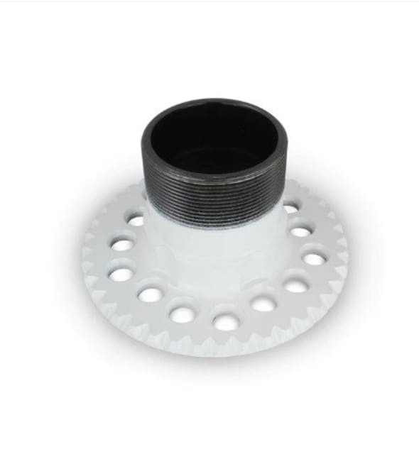STEEL WIRE WHEEL HUB ADAPTER LH TAPERED 78MM SPIGGOT 15 HOLE 5-4.5, 5-4.75, 5-5 PCD