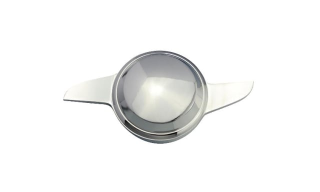 2 BAR KNOCK OFF SPINNER CAP LH CHROME PLATED