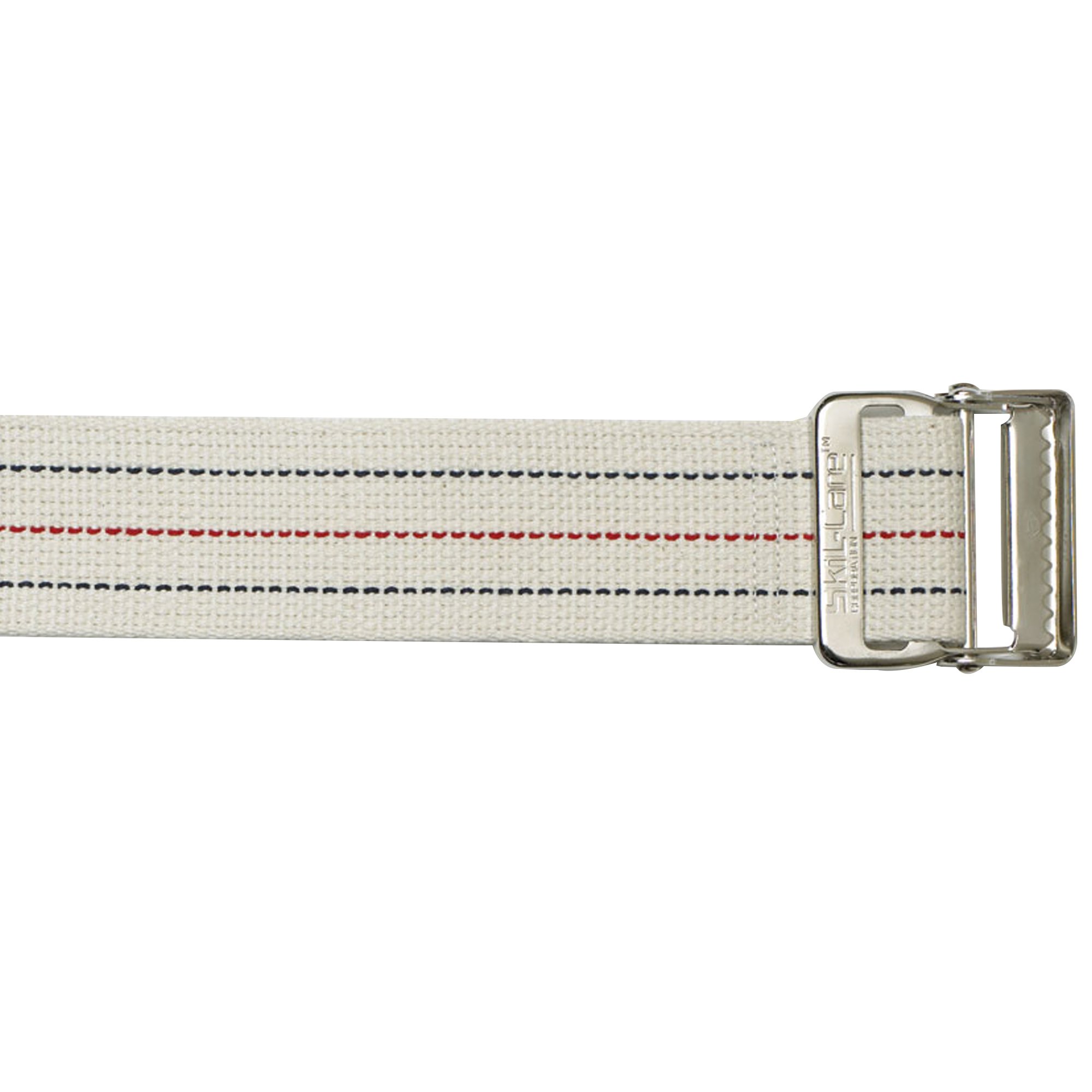 SkiL-Care Heavy-Duty Gait Belt with Metal Buckle, Pinstripe, 72 Inch MK 577294