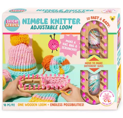 Bright Stripes Nimble Knitter Adjustable Loom