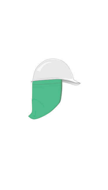 Spark Deflectors, Deluxe (Velcro-Type): 11 oz. Green FR Cotton, , large