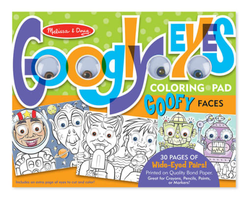Melissa & Doug Googly Eyes Coloring Pad Goofy Faces