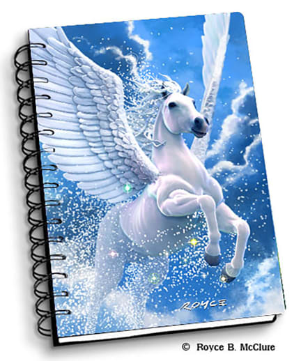Blue Pegasus 3D Notebook 4" x 6"