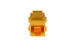 Cat6 RJ45 Inline Coupler Type Keystone Jack, Yellow