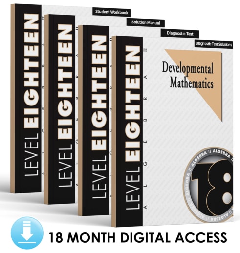 Developmental Math: Level 18 E-Book Set | Algebra 2: Equations (18 Month Access)